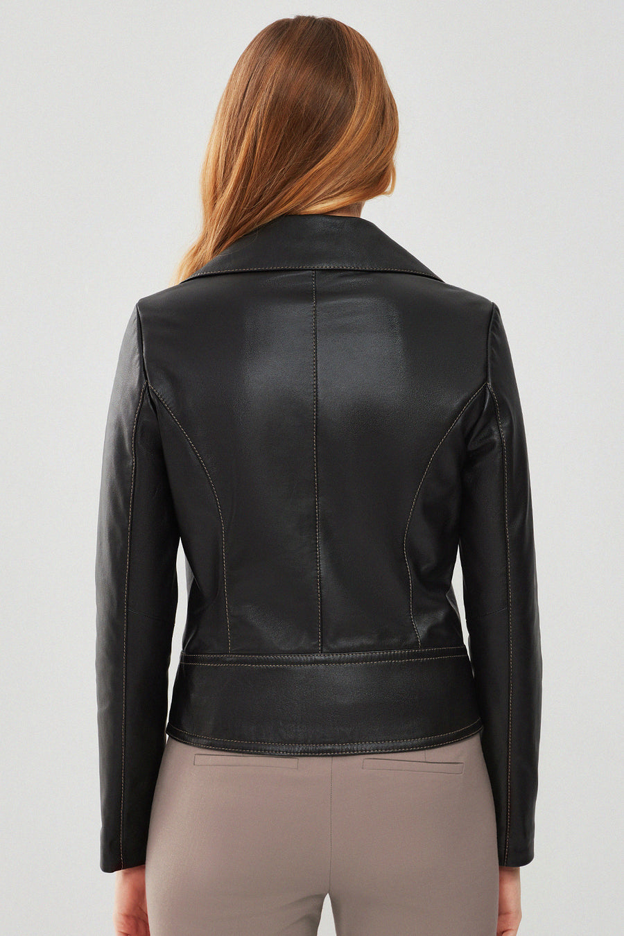 Rapsodi Women's Black Leather Jacket