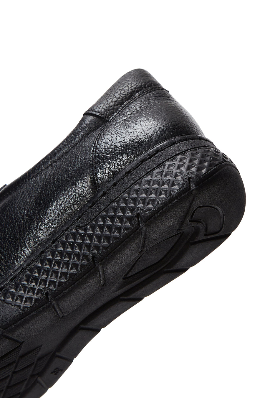 Women's Black Leather Comfort Shoes