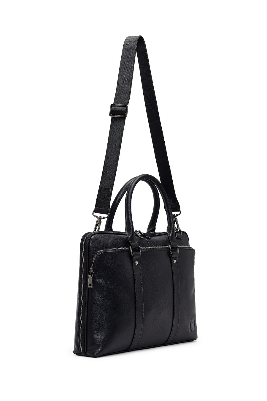 Men's Black Leather Briefcase