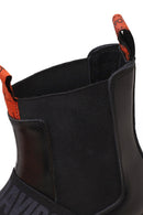 Harley Davidson Woman Black Nefud Thick-Soled Leather Chelsea Boots | Derimod