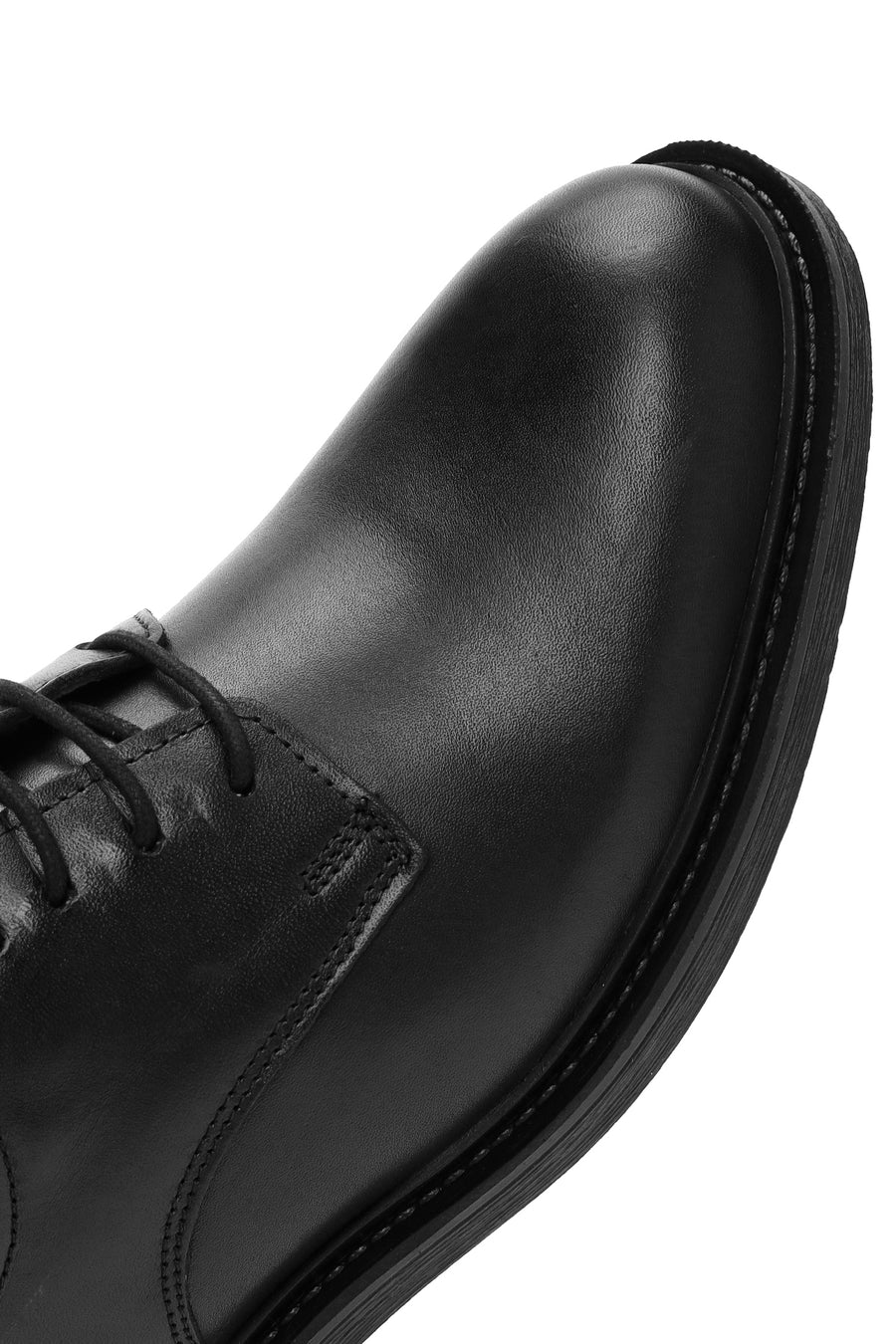 Men's Black Lace-up Leather Casual Shoes