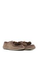 Woman Mink Lace-Up Tassel Suede Casual Shoes | Derimod