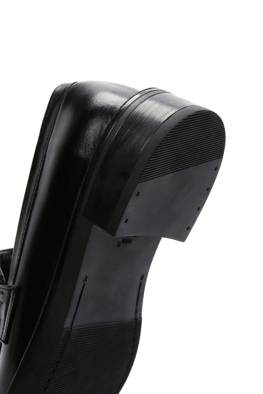 Women's Black Leather Masculine Casual Loafer