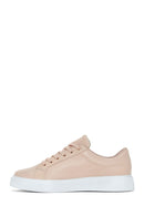 Women's Powder Lace-Up Leather Sneaker | Derimod