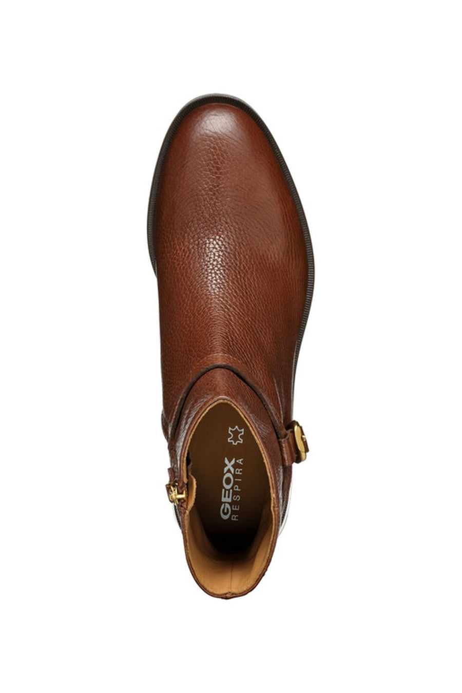 Geox Women's Brown Tormalina Zippered Leather Boots
