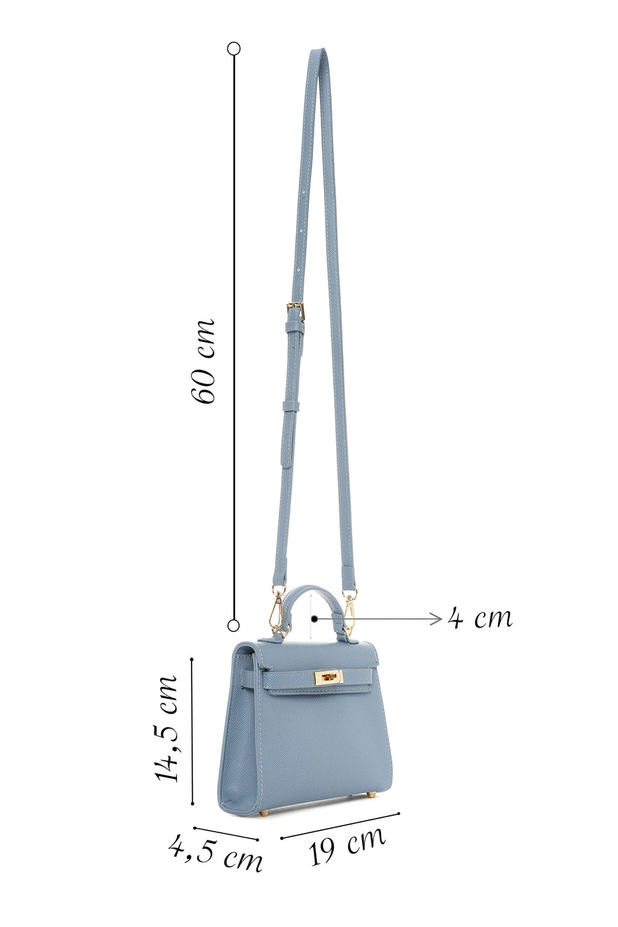 Women's Blue Long Strap Mini Crossbody Bag