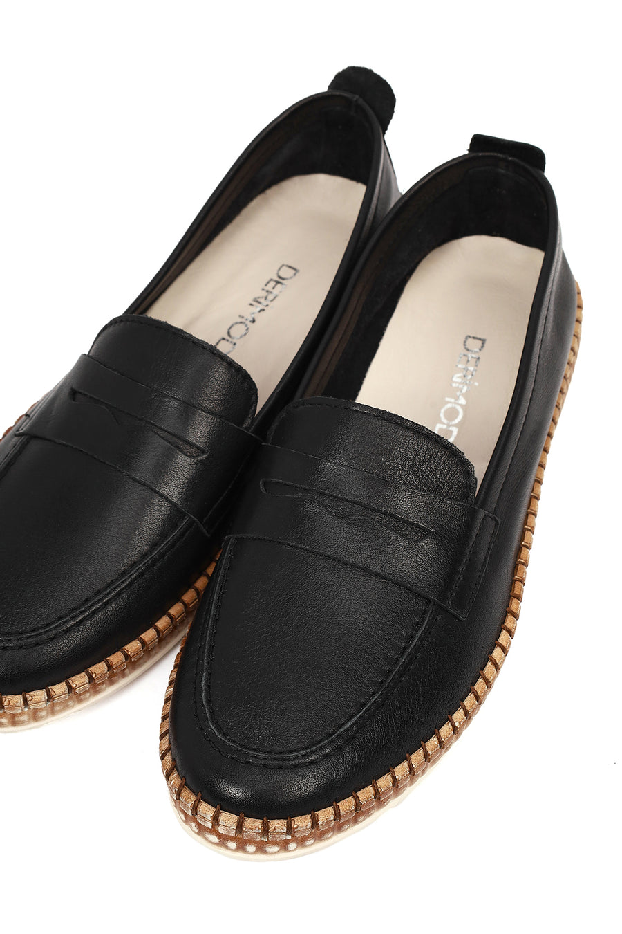Women's Black Leather Loafer