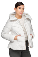 Geox Women's White W Dalyla Hooded Jacket | Derimod