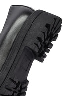 Derimod Gritti Kadın Siyah Deri Maskülen Loafer | Derimod