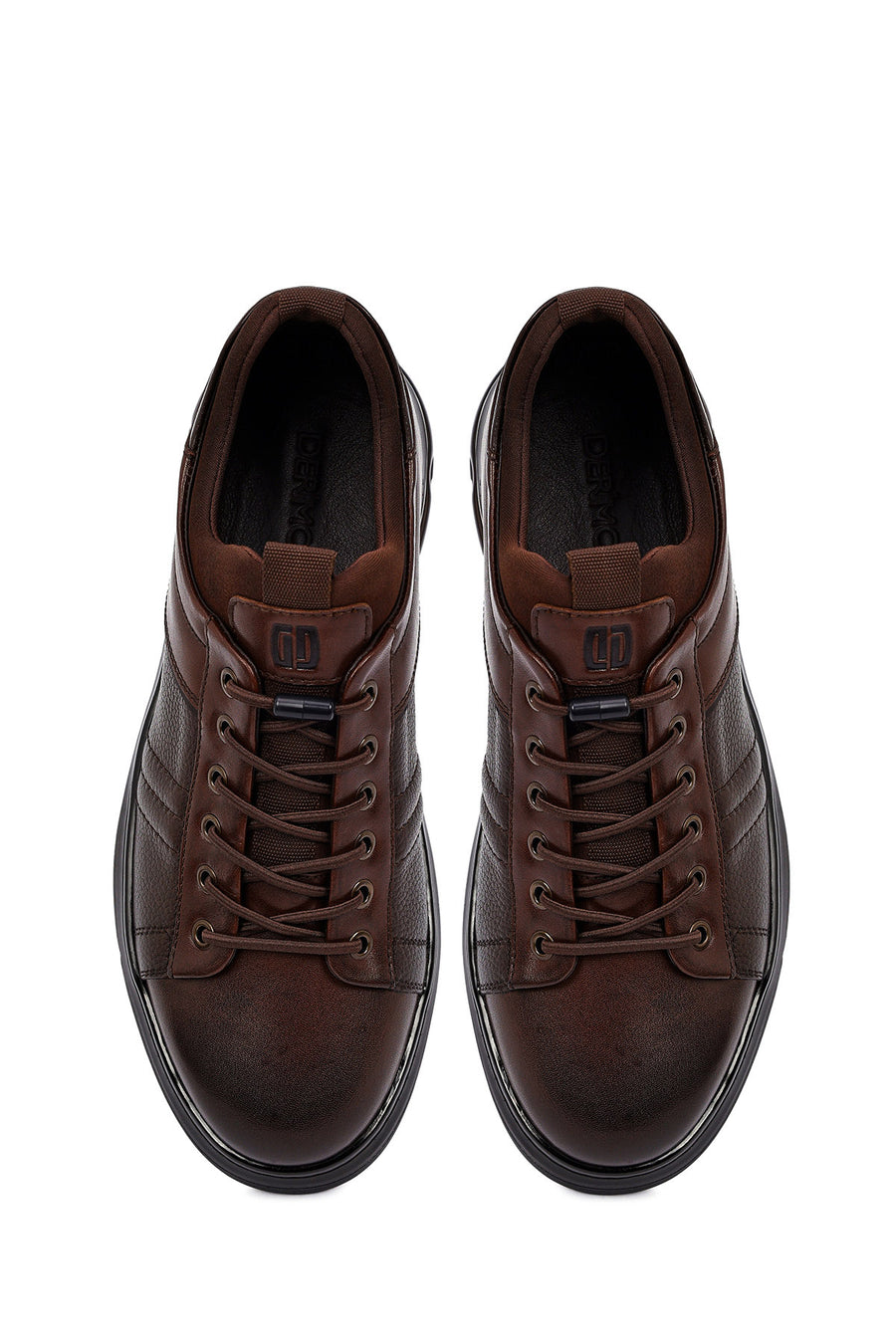 Male Brown Lace-up Leather Casual Sneaker