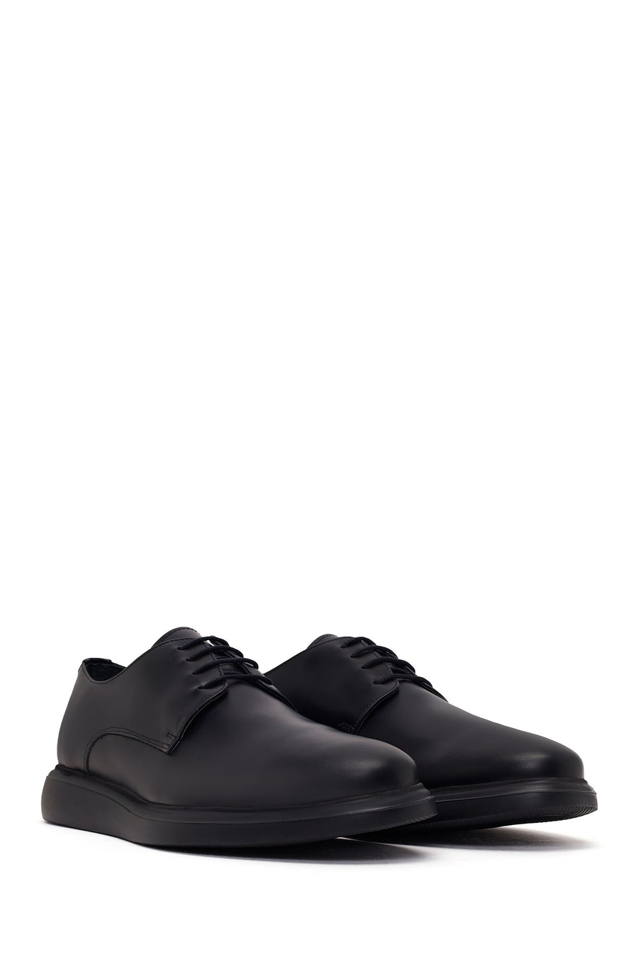 Male Black Lace-up Leather Casual Shoes