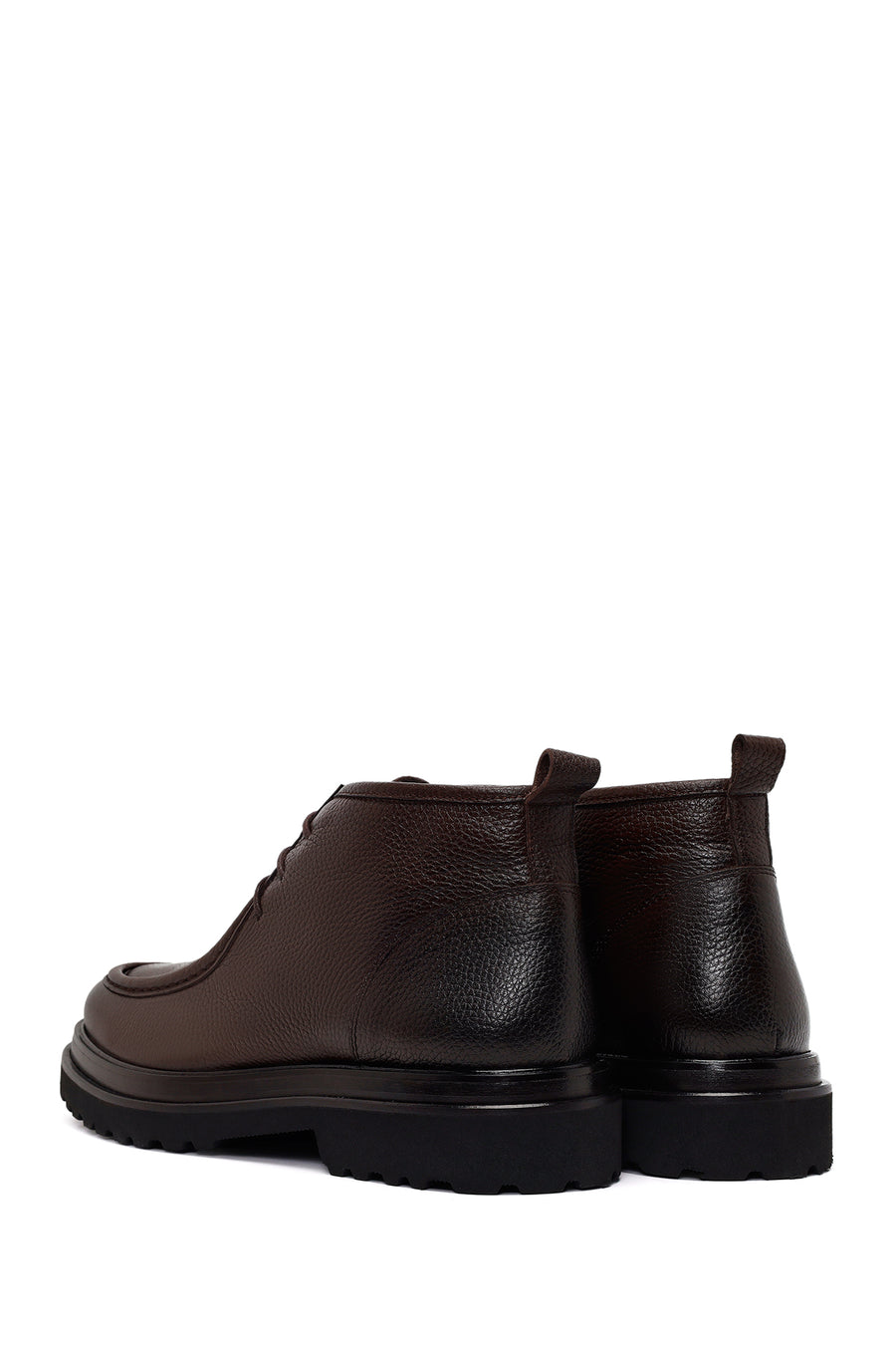 Male Brown Lace-up Leather Casual Boots