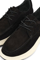Men's Black Lace-Up Chunky Sole Nubuck Leather Casual Shoes | Derimod