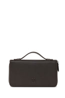 Male Khaki Leather Wallet | Derimod