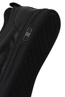 Erkek Siyah Bağcıklı Deri Sneaker | Derimod