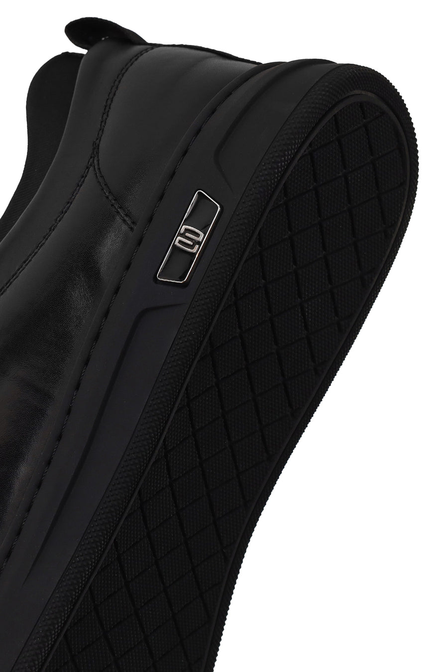 Erkek Siyah Bağcıklı Deri Sneaker