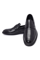 Male Black Leather Classic Loafer | Derimod