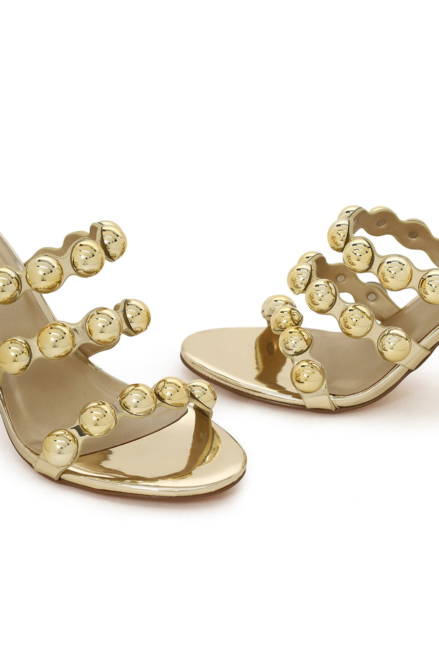 Woman Gold High Thin-Heeled Slipper