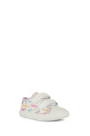 Geox Baby Girl White Gisli Strap Leather Sneaker | Derimod