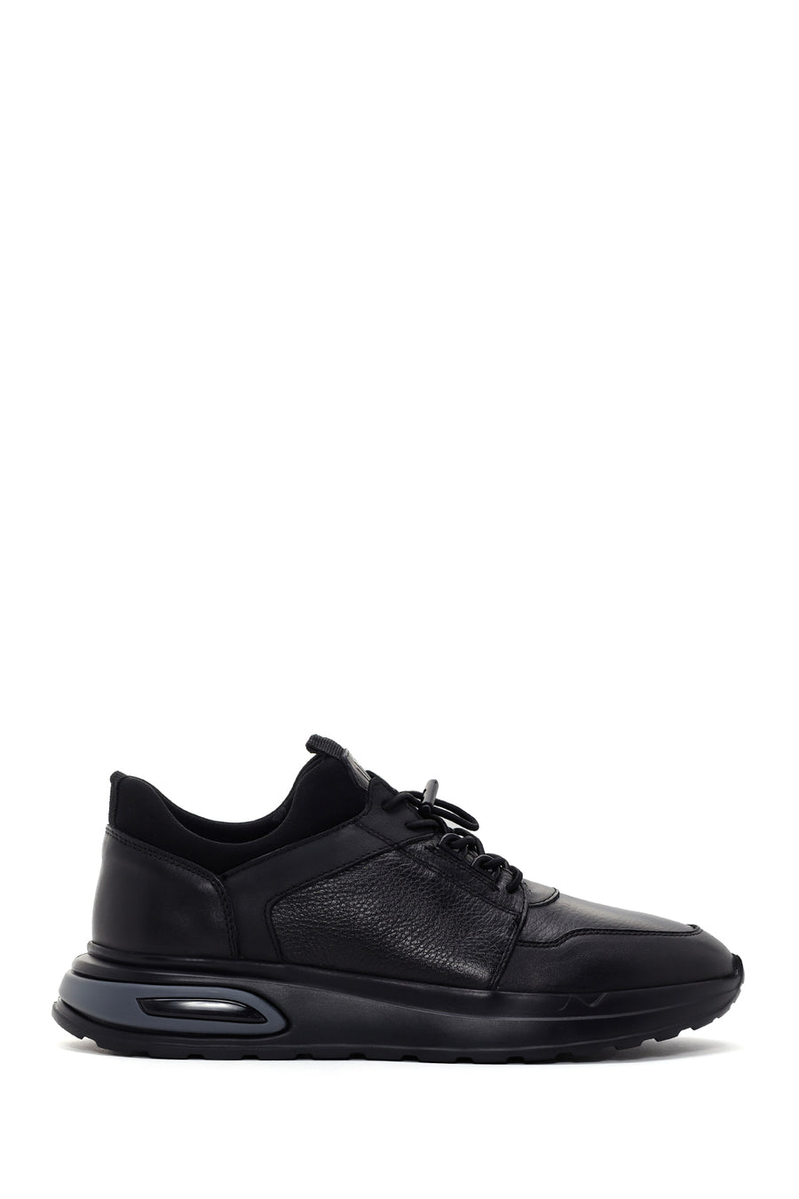 Men's Black Lace-Up Leather Casual Sneaker 24WFD6763FT | Derimod