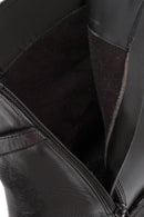 Women's Black Zippered Buckle Detailed Leather Boots | Derimod
