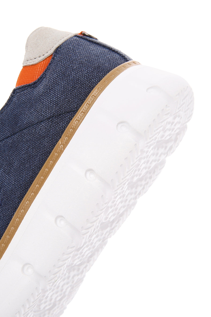 Erkek Lacivert Bağcıklı Kalın Tabanlı Kumaş Sneaker