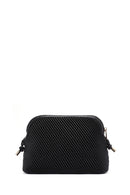 Women's Black Long Strap Quilted Patterned Crossbody Bag | Derimod