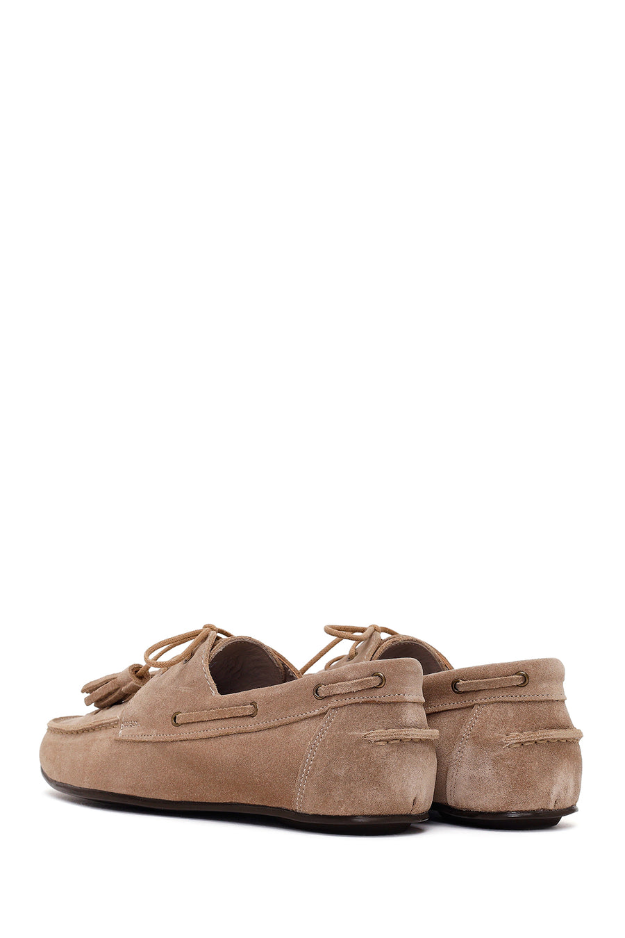 Woman Mink Tasselled Suede Leather Loafer