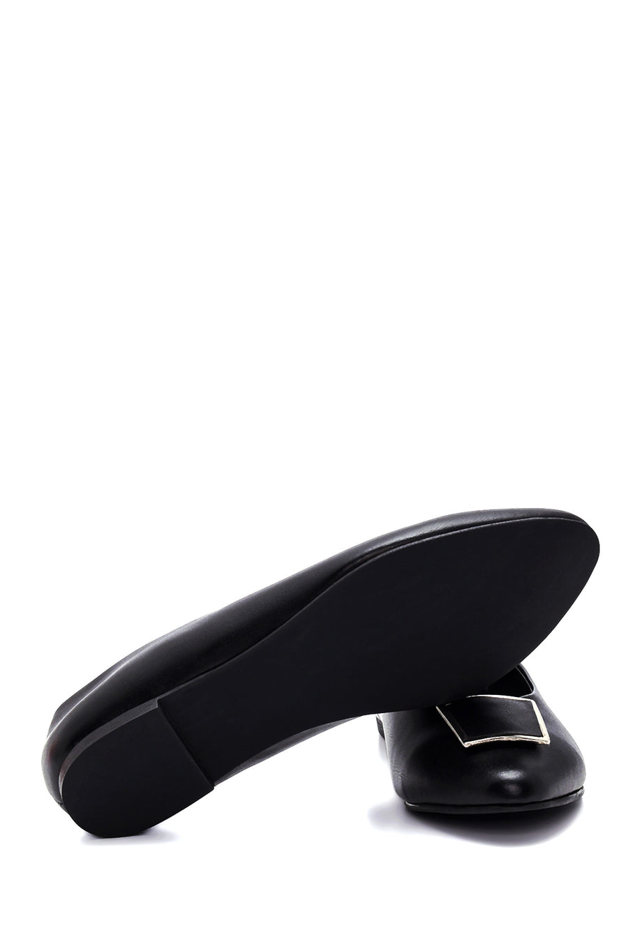 Women's Black Buckle Classic Ballet Ballet