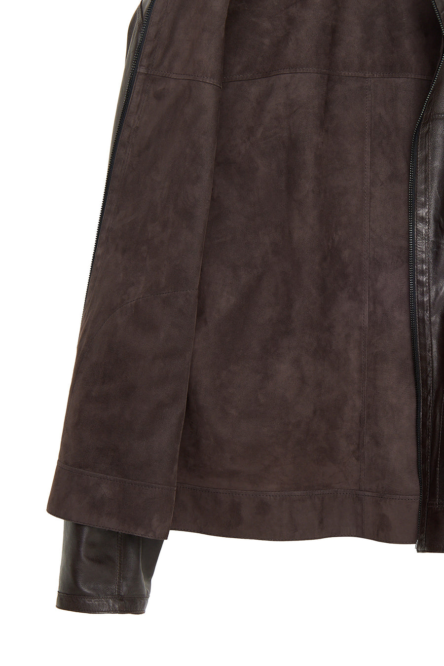 Clint Men's Brown Suede Double-Sided Leather Jacket