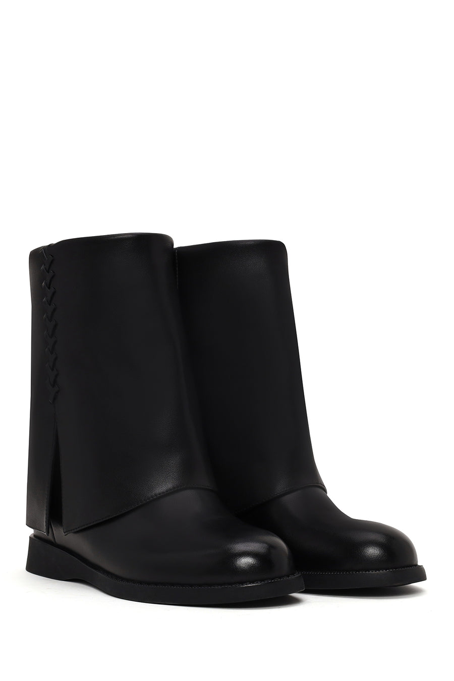 Woman Black Leather Boots