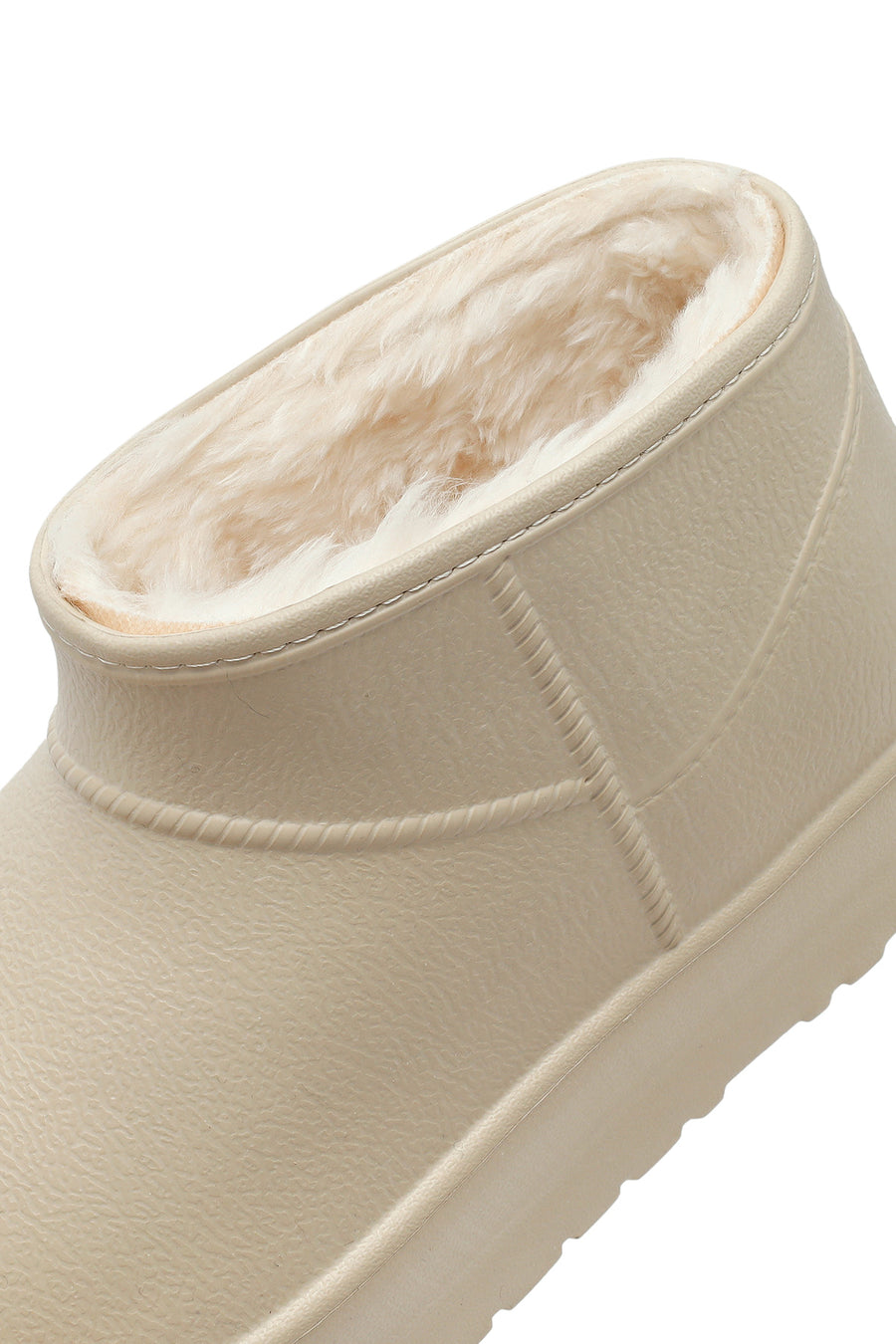 Women's Cream Furry Teddy Boots