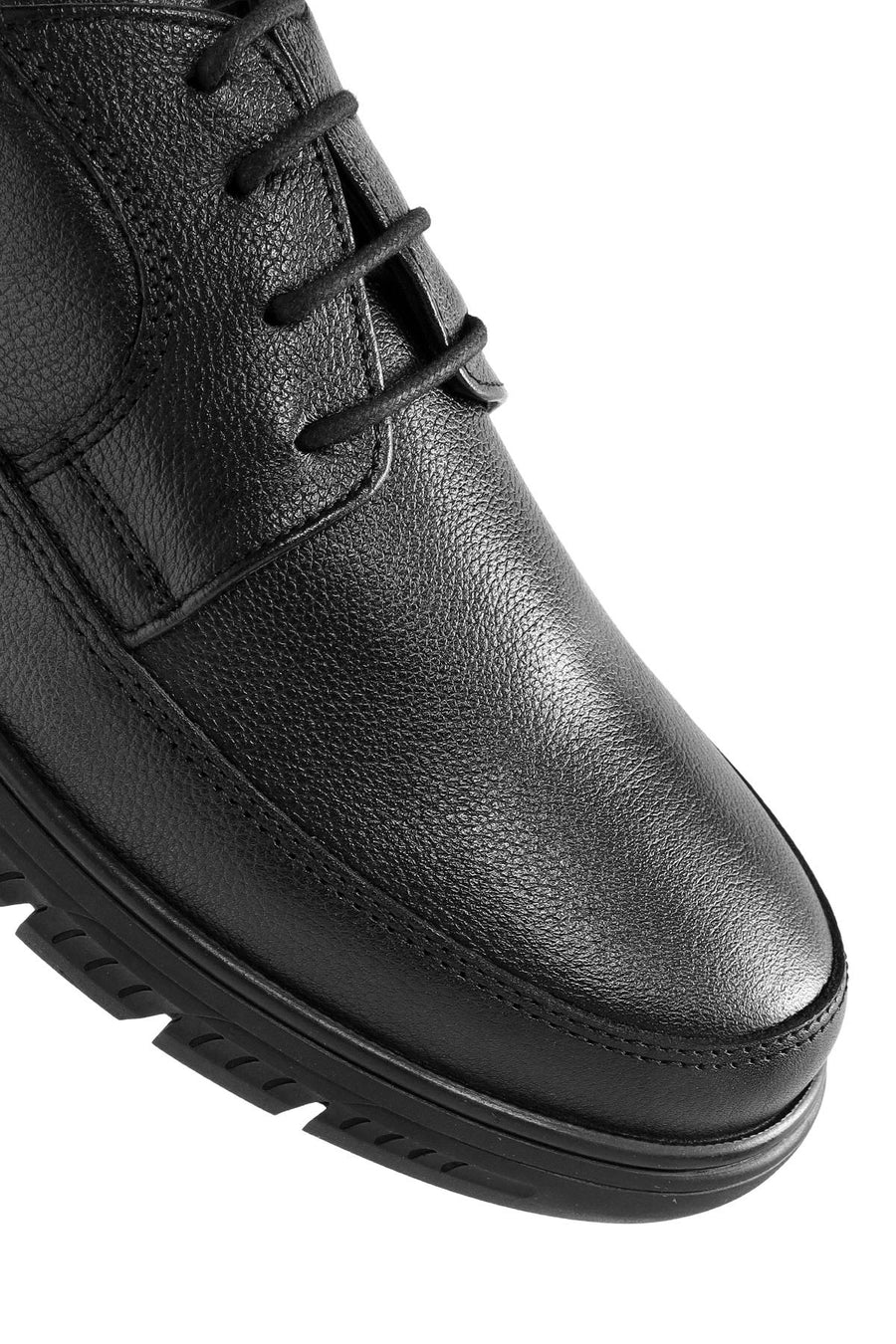 Men's Black Lace-up Leather Casual Shoes