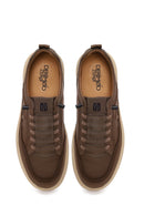 Derimod Zero Male Brown Lace-up Thick-soled Fabric Sneaker | Derimod