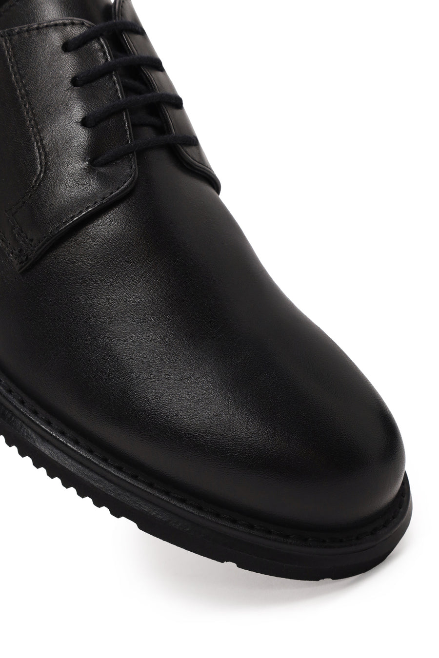 Male Black Lace-up Leather Casual Shoes