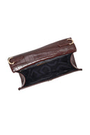 Woman Burgundy Croco Mini Shoulder Bag with Long Strap | Derimod