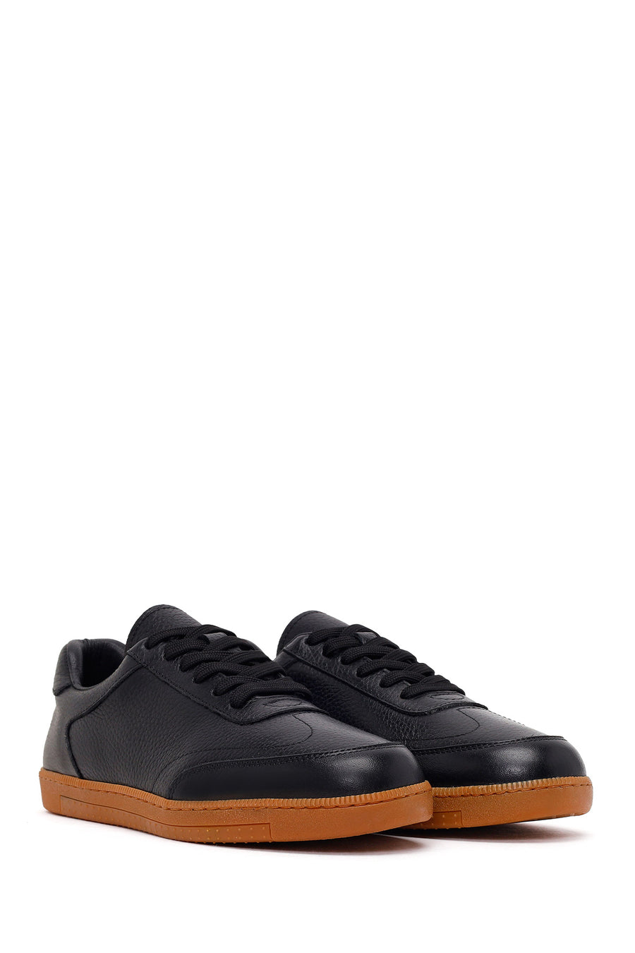 Male Black Lace-up Leather Sneaker