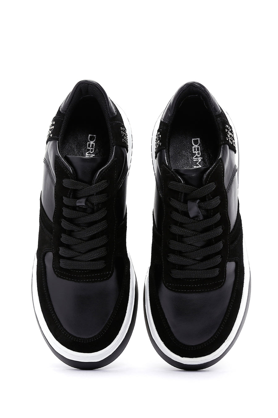 Women's Black Suede Leather Sneaker