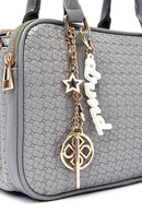 Women's Grey Long Strap Printed Classic Handbag | Derimod