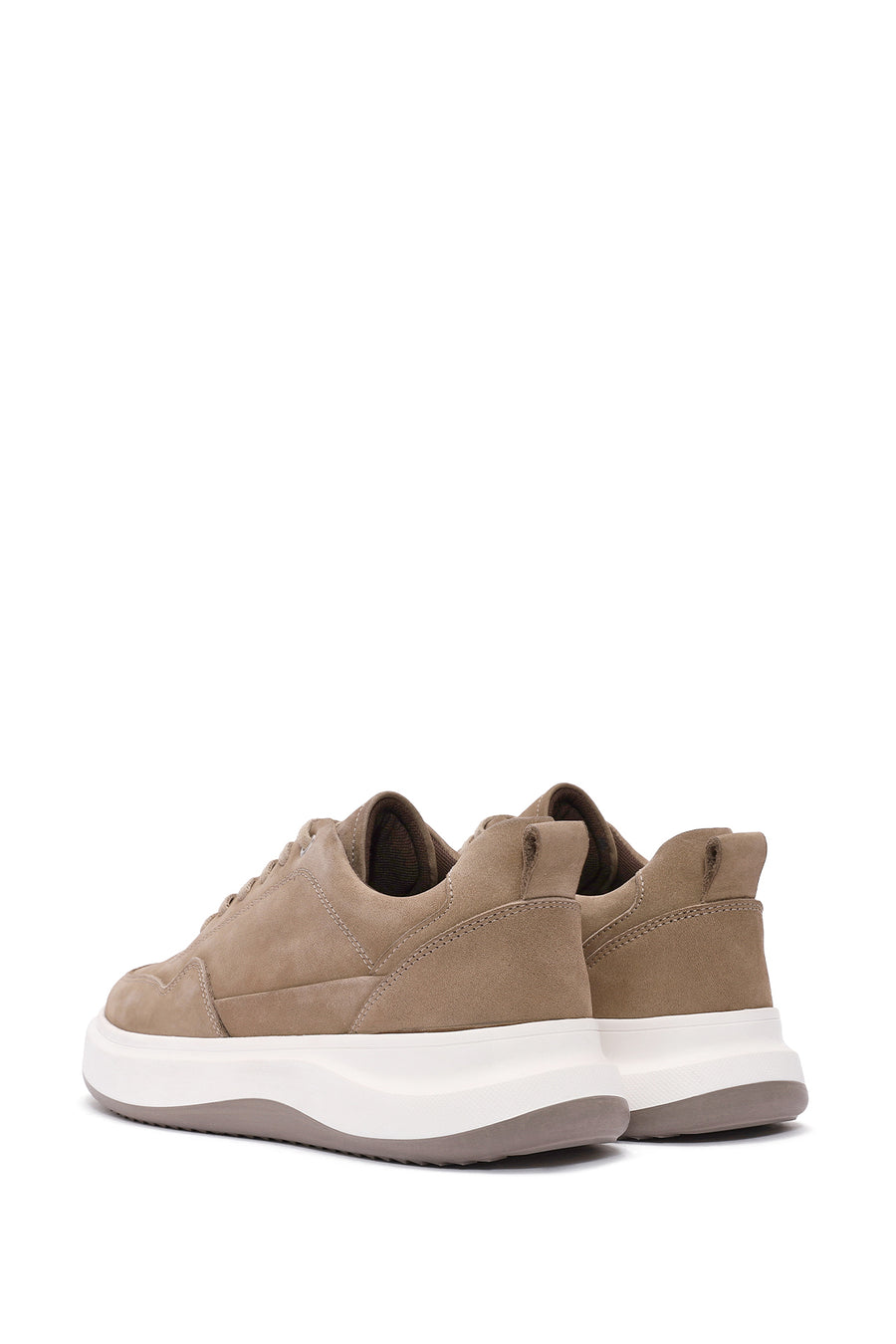 Men's Mink Lace-Up Nubuck Leather Sneaker