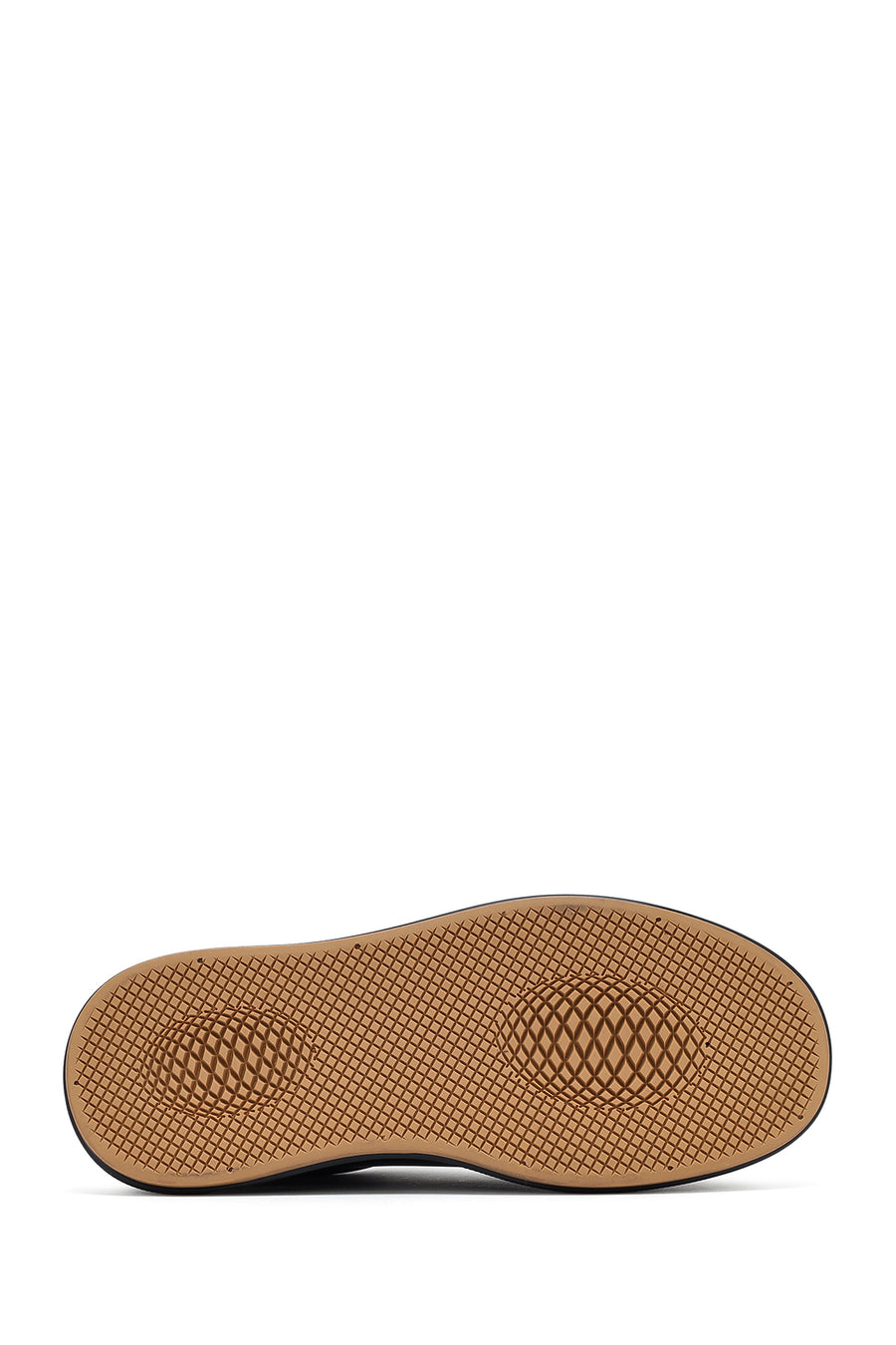 Erkek Siyah Bağcıklı Kalın Tabanlı Deri Sneaker