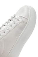 Women's White Lace-Up Thick Soled Sneaker | Derimod