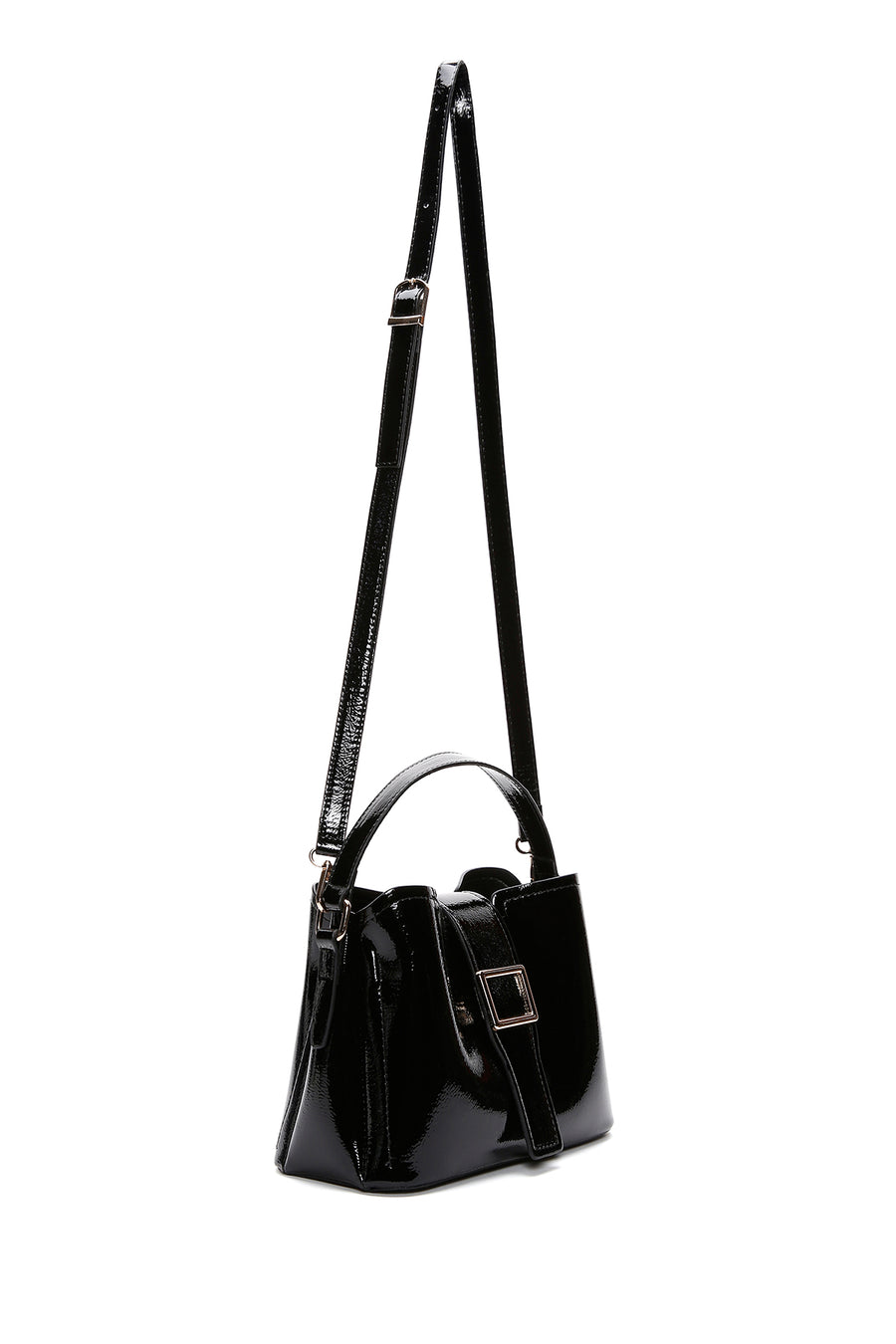 Women's Black Patent Leather Handbag