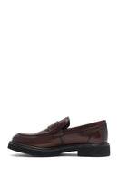 Erkek Kahverengi Deri Casual Loafer | Derimod