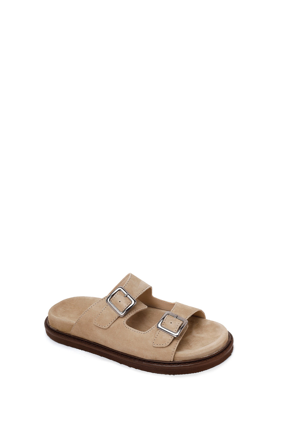 Male Beige Strappy Suede Slipper