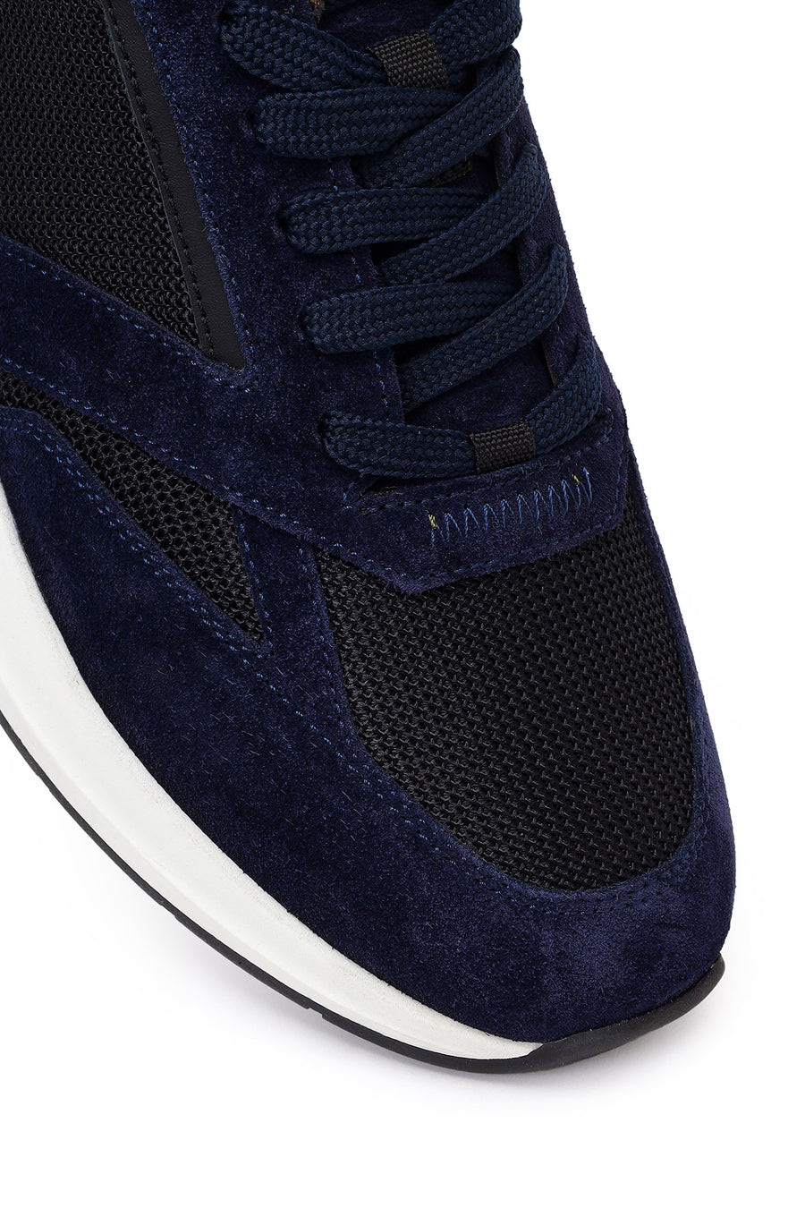 Male Navy Lace-up Leather Casual Sneaker