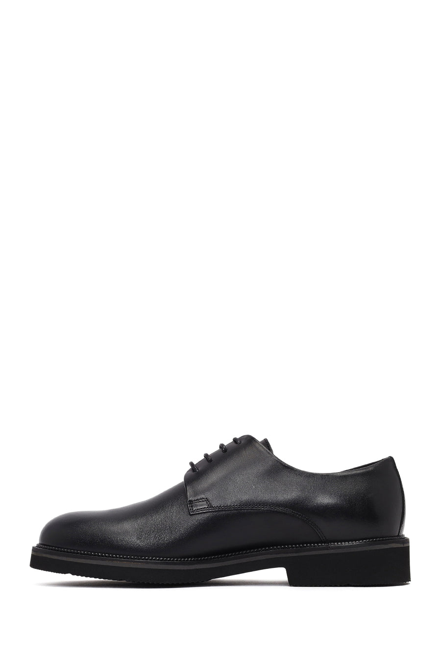 Men's Black Lace-Up Leather Classic Shoes