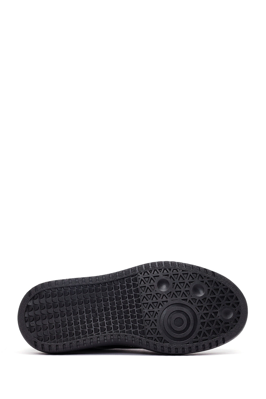 Kadın Siyah Bağcıklı Kalın Tabanlı Deri Sneaker
