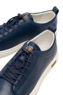 Erkek Lacivert Deri Sneaker | Derimod