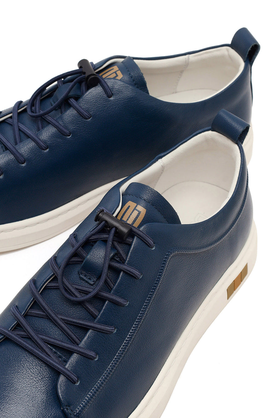 Erkek Lacivert Deri Sneaker